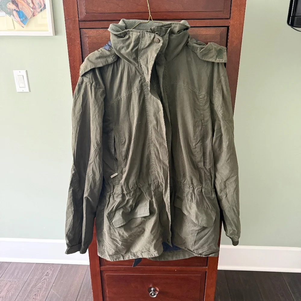 Toggi Field Jacket - Hooded Utility Parka - olive green - Size Medium